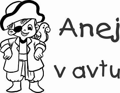 nalepka otrok v avtu pirat