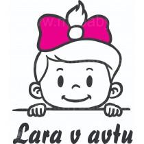 Nalepka za avto - ona gleda čez okno