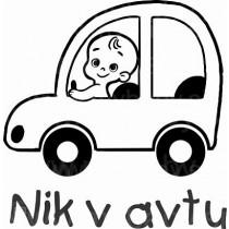 nalepka otrok v avtu jaz pa vozim avto