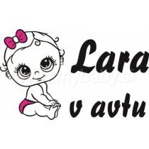 nalepka otrok v avtu baby girl simpaticus