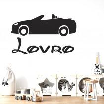 Stenska nalepka z imenom - avto 2