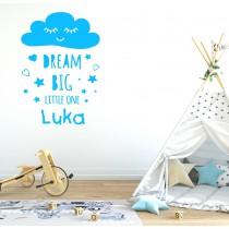 Stenska nalepka z imenom - dream big 2