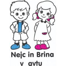 nalepka otrok v avtu bratec in sestrica 2