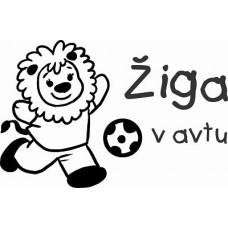 nalepka otrok v avtu levček