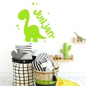 Stenska nalepka z imenom - dinozaver