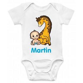 Otroški body žirafka z doječkom