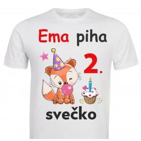 Otroška majica za 1, 2, 3 ...lisička