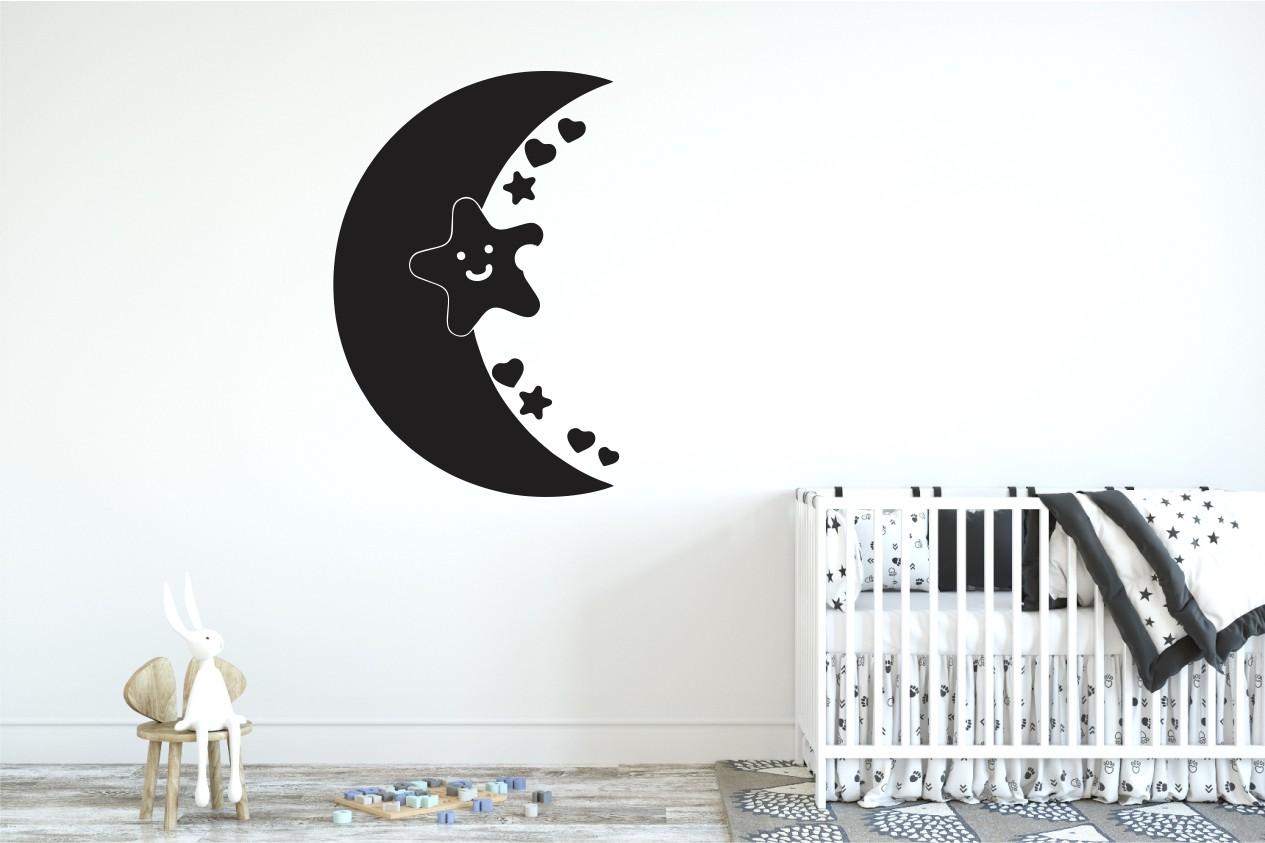 Chalkboard sticker - little moon