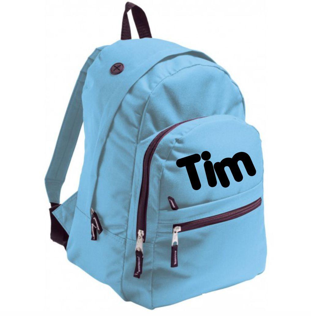 Backpack for school light blue