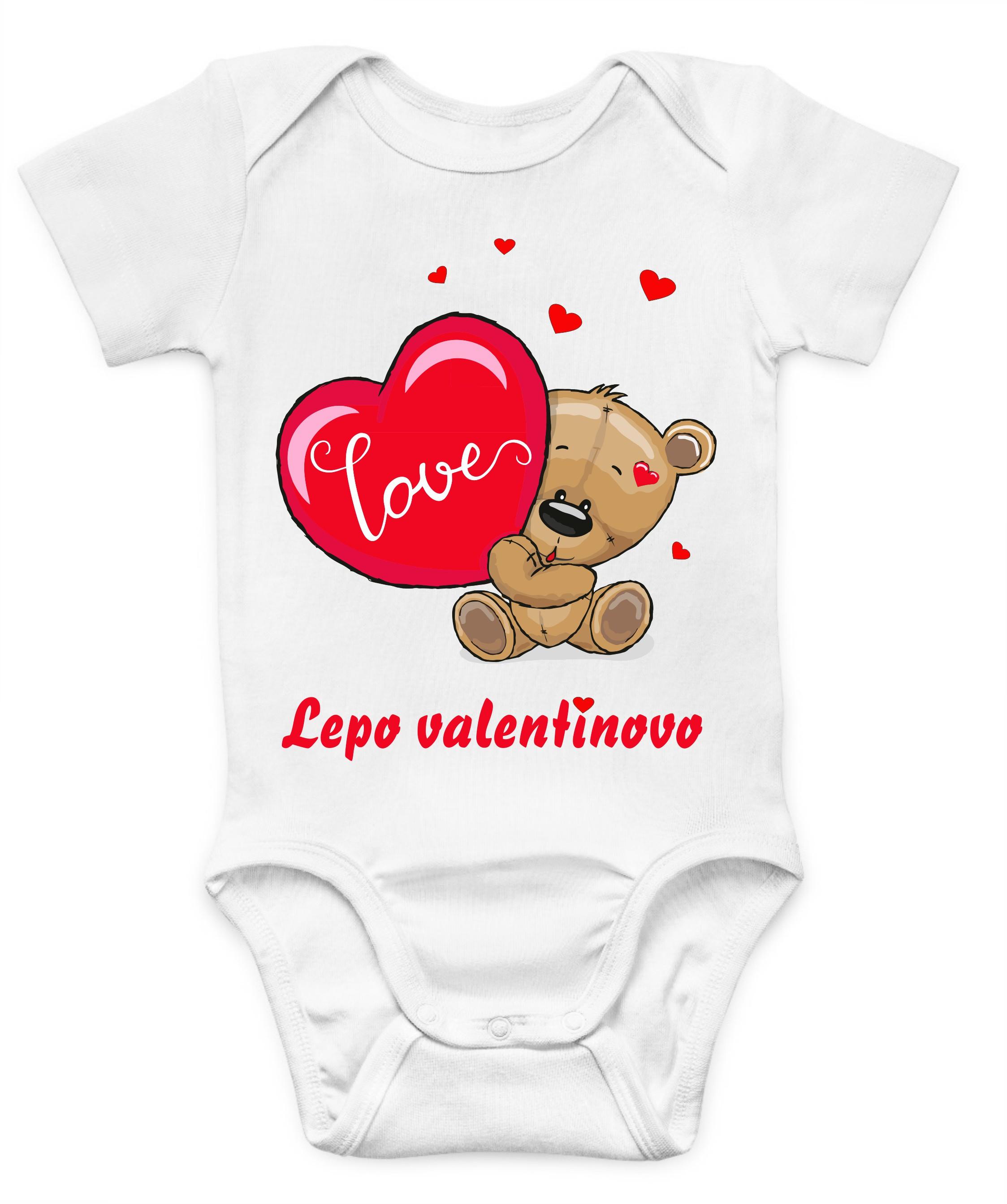 otroški bodi valentinovo