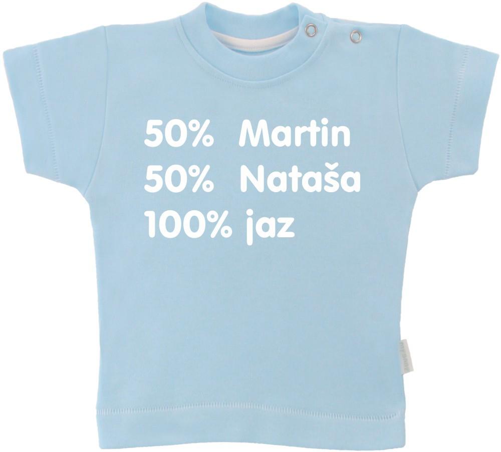 Otroška majica z napisom - 50% mami 50% oči =jaz