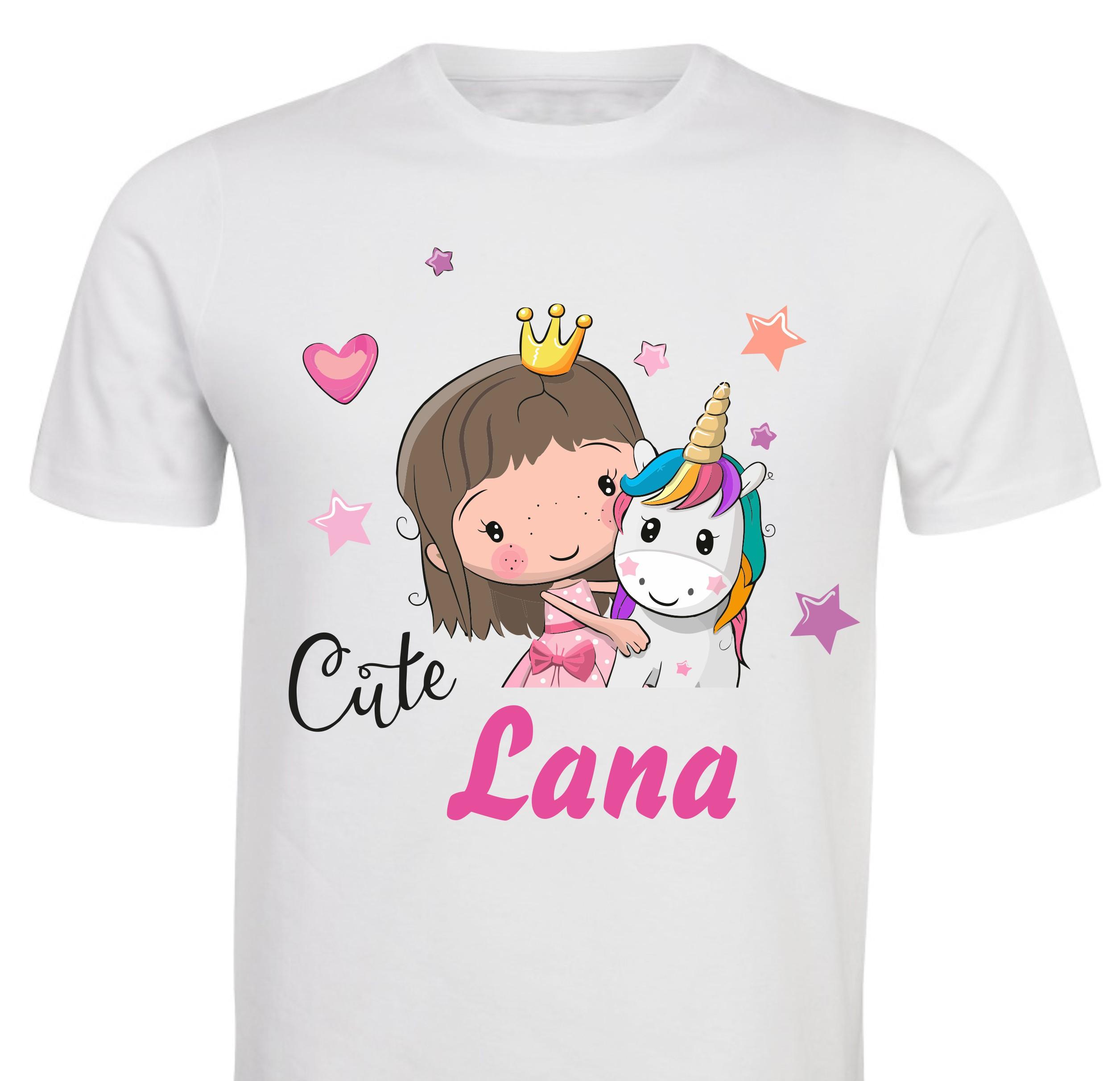 otroška majica z imenom