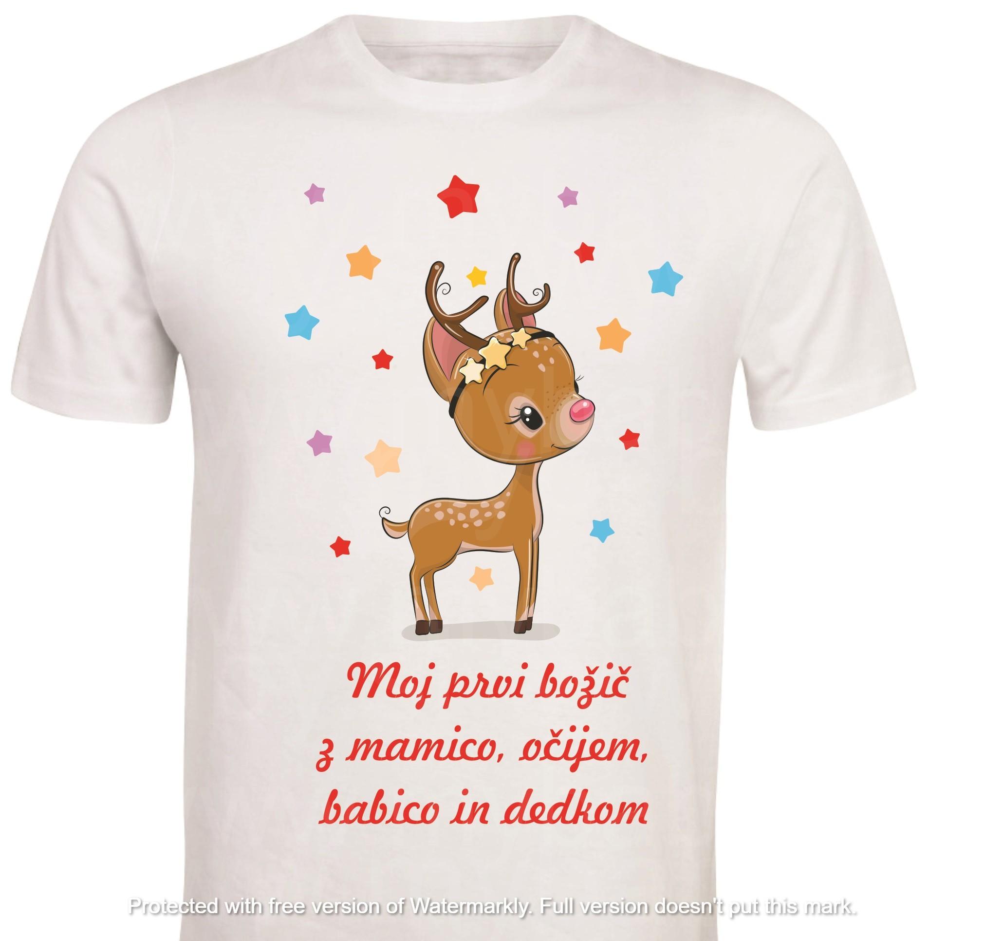 Otroška majica -moj prvi, drugi, tretji ...božič z mamico, očkom, setrico /bratcem /dedijem /babico /teto /stricem