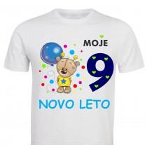Otroška majica -  MOJE PRVO, DRUGO...NOVO LETO MEDVEDEK Z BALONOM
