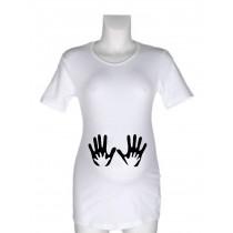 Majica za nosečnice z napisom - otroške rokice