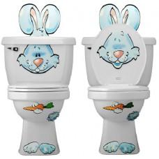 Zajček - otroška nalepka za wc školjko