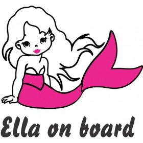 Baby on board sticker Mermaid