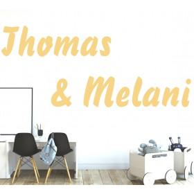 Wall sticker - two names