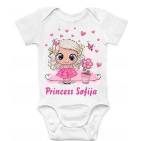Otroški bodi princeska z rozico