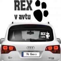 Nalepka za avto - pasja tačka