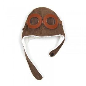 Otroška kapa pilot  rjava