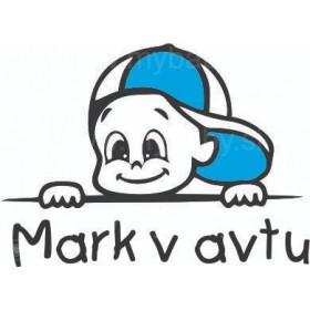 Nalepka za avto - on gleda čez okno