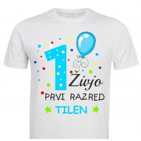 Otroška majica 1, 2, ...6 razred -balon
